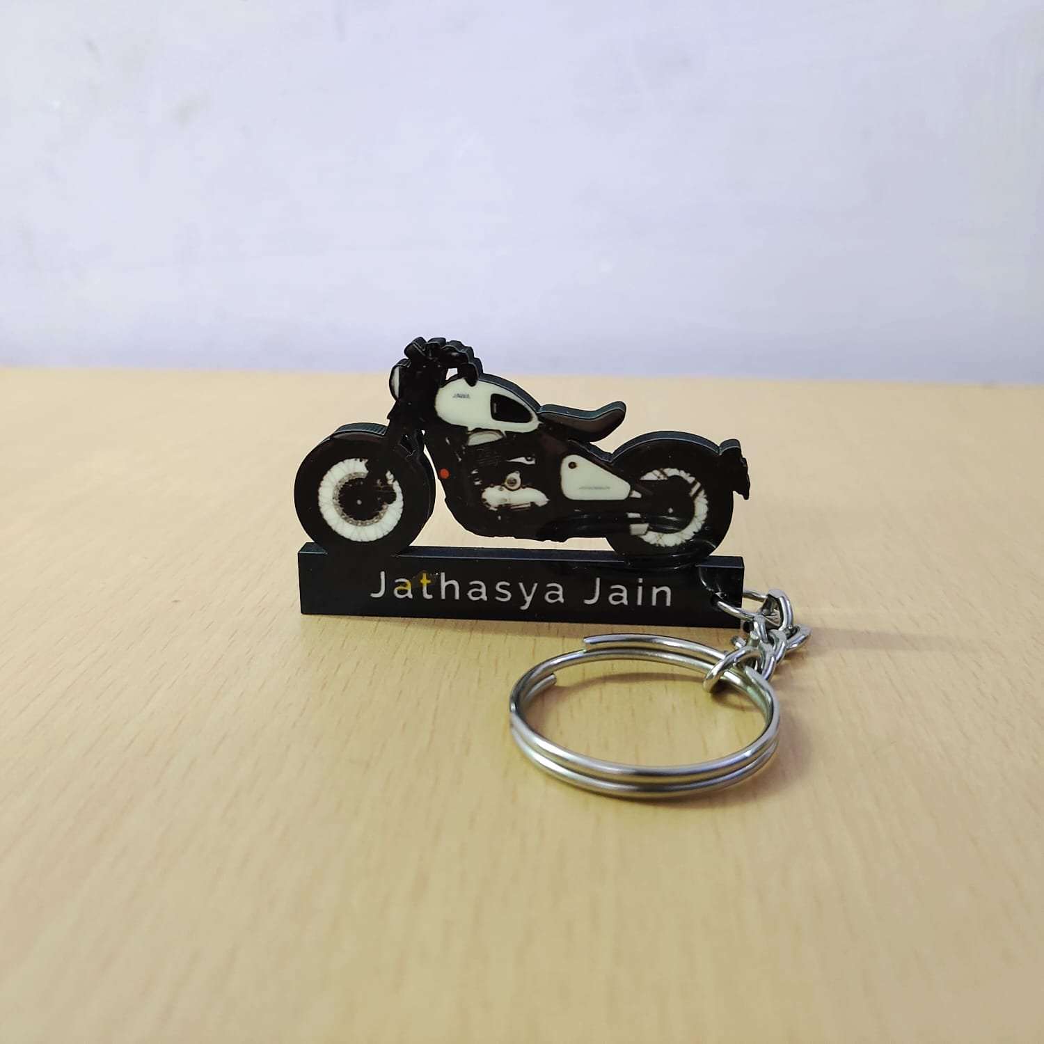 Best Moonstone White Bike Keychain - Image 2