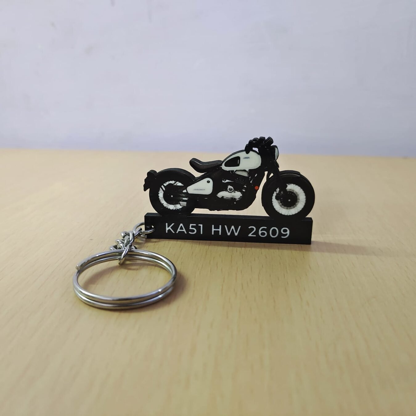 Best Moonstone White Bike Keychain