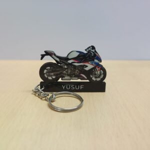 Personalised BMW S1000 RR White Wooden Keychain
