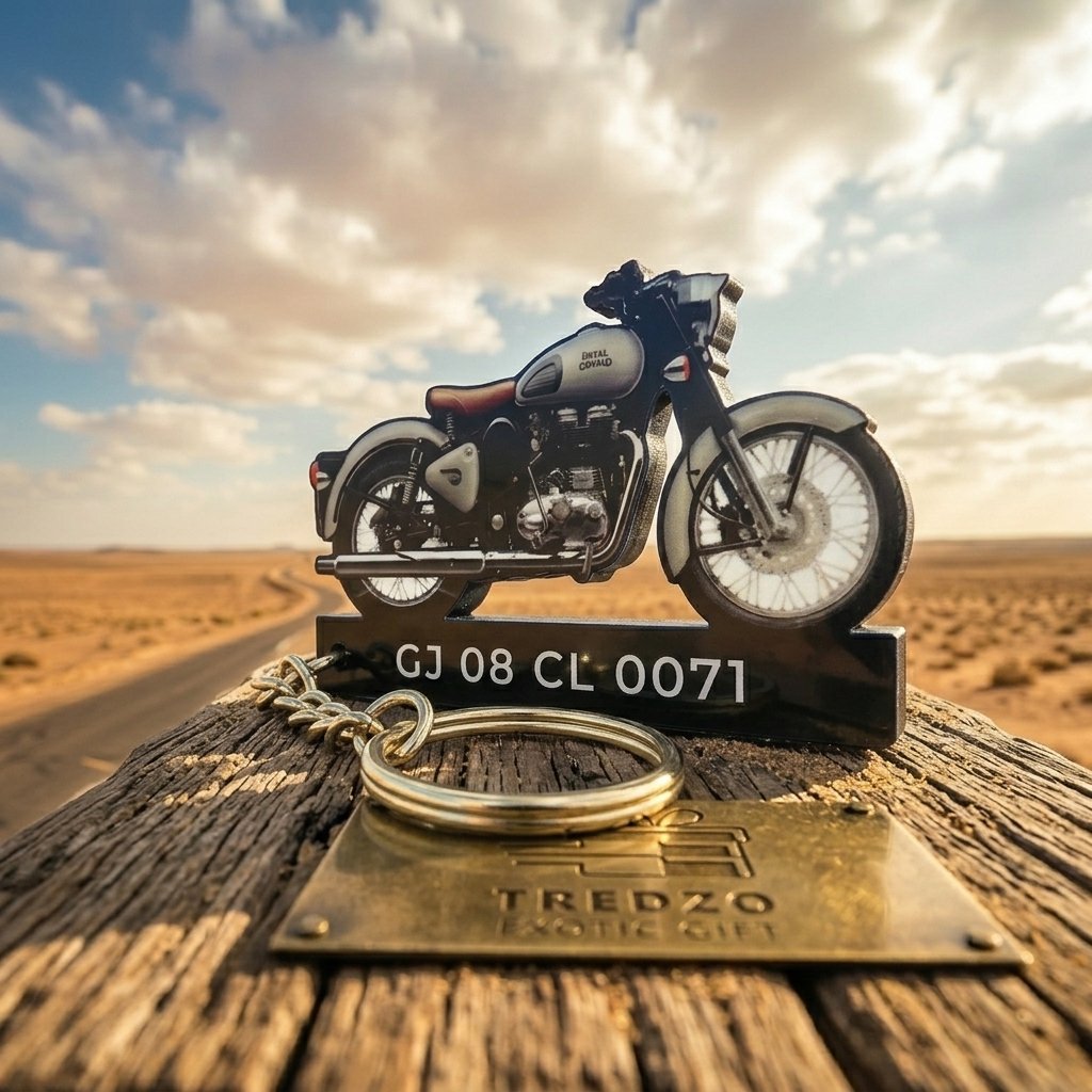Best Royal Enfield Classic 350 Wooden Keychain - Image 3