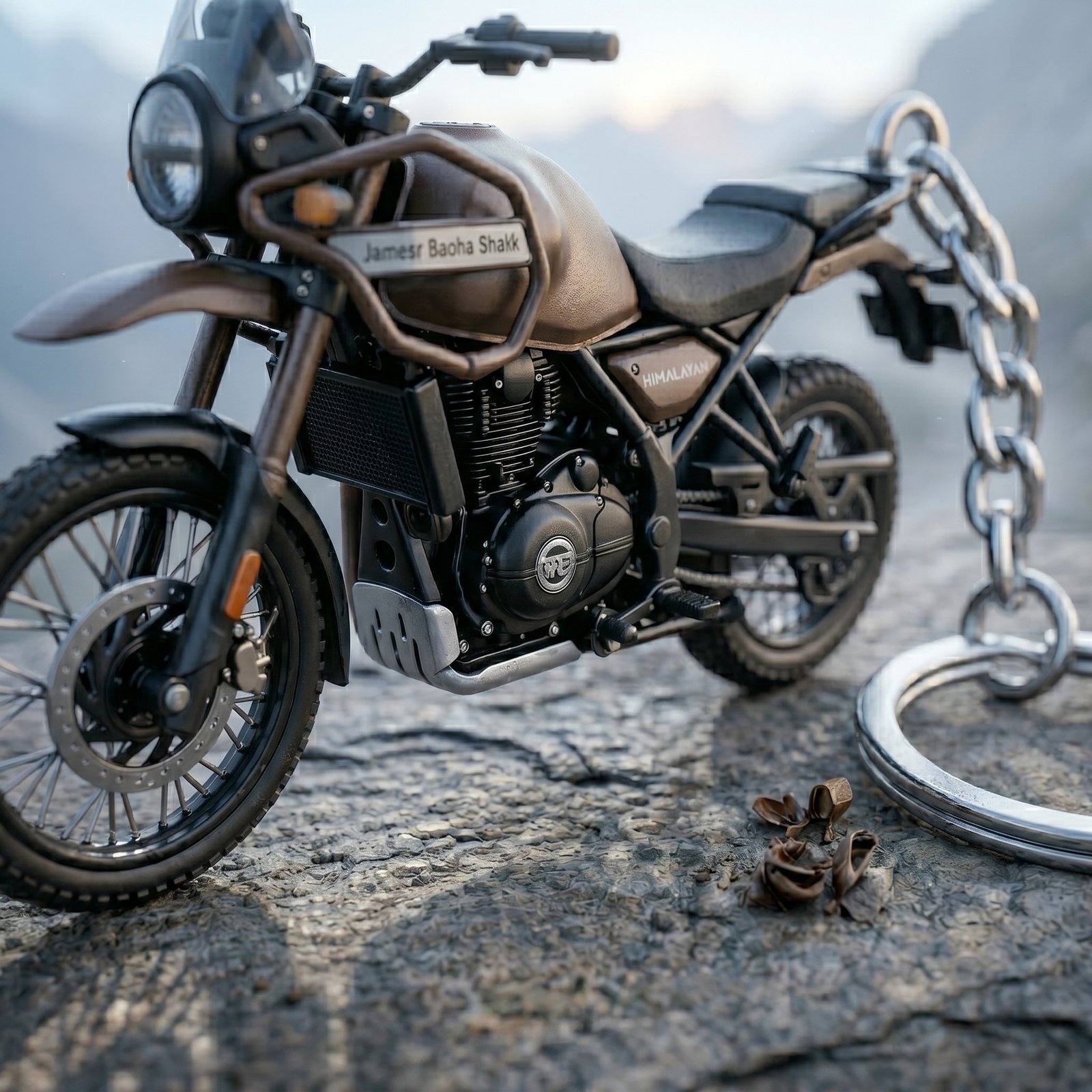 Best Royal Enfield Himalayan 450 Wooden Keychain - Image 4