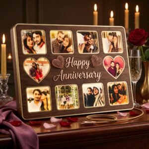Customized LED Anniversary Frame – Personalized Couple Photo Light (OKLED01)