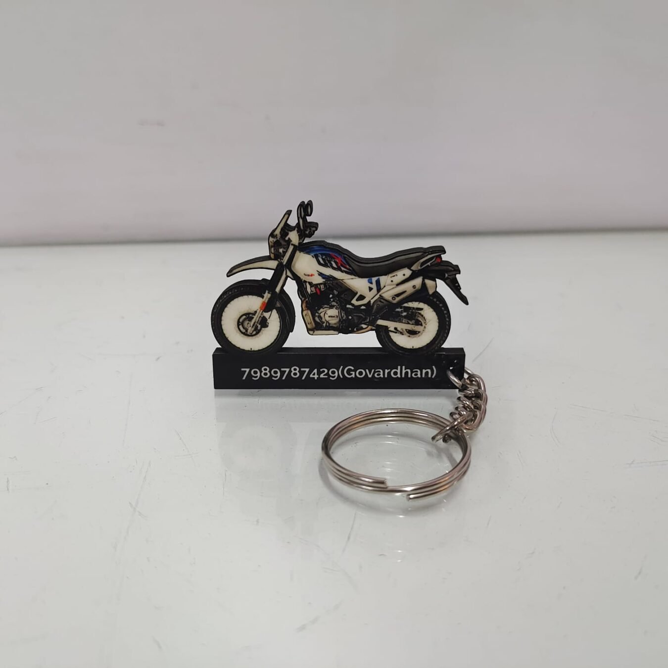 Best Personalized Hero Xpulse 200 Trail Blue Keychain - Image 2