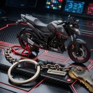 Best Honda X-Blade Matte Steel Black Keychain