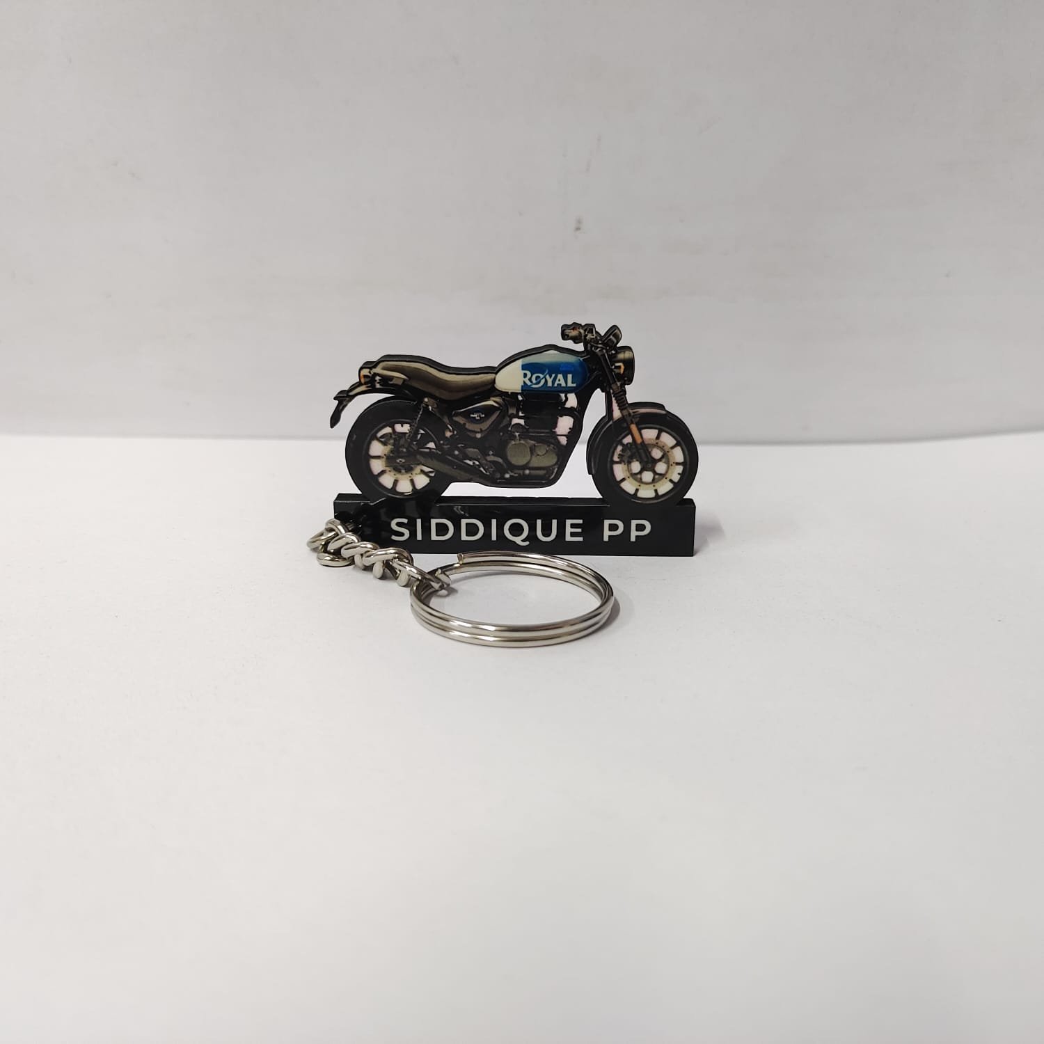 Hunter 350 Rebel Blue Mini Keychain - Image 3