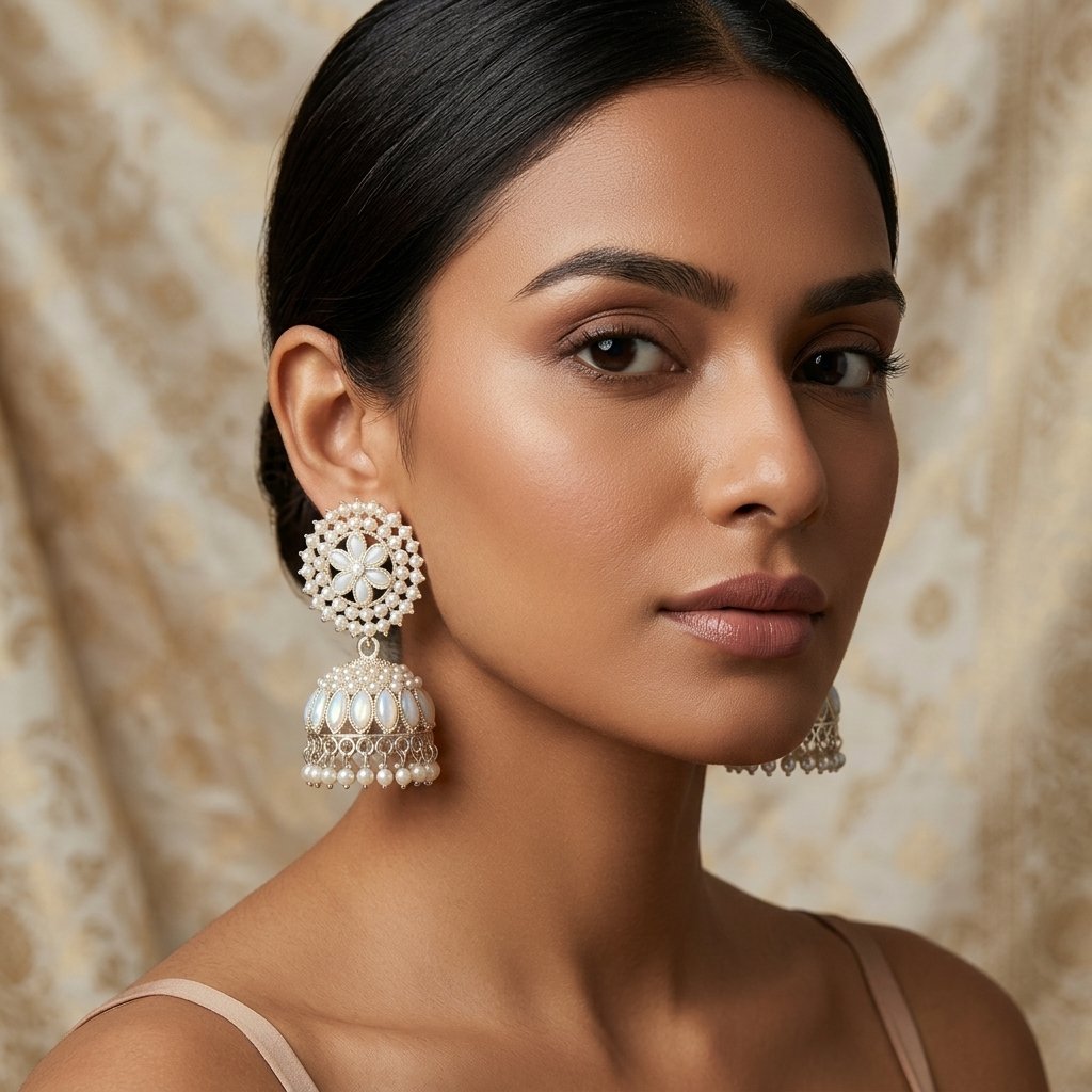 Indian Jhumka Earrings - Image 2