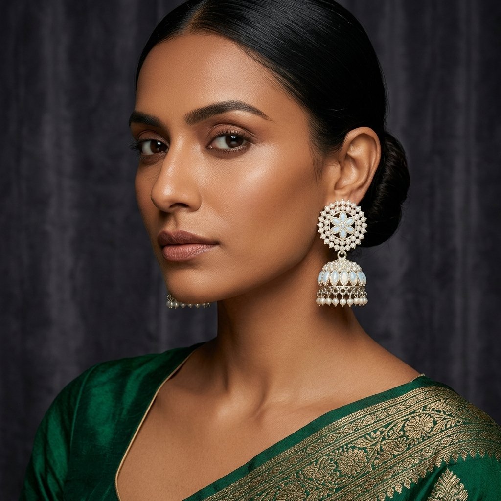 Indian Jhumka Earrings - Image 3