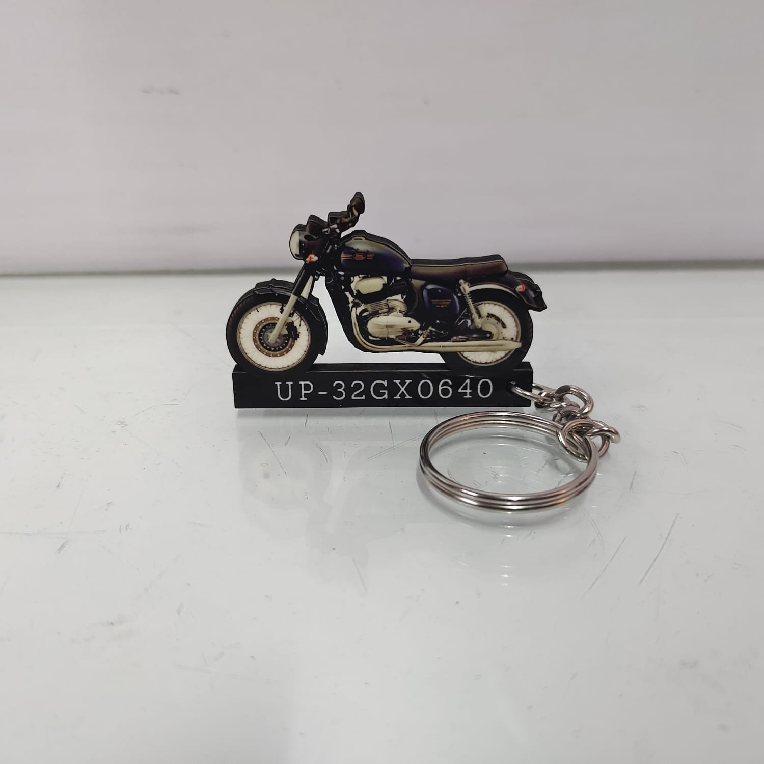 Best Nebula Blue Bike Keychain - Image 2