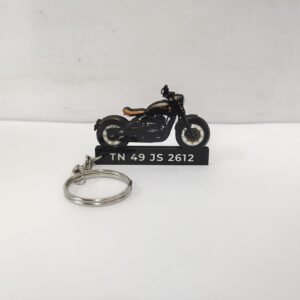 Jawa Perak Midnight Black Personalized Keychain
