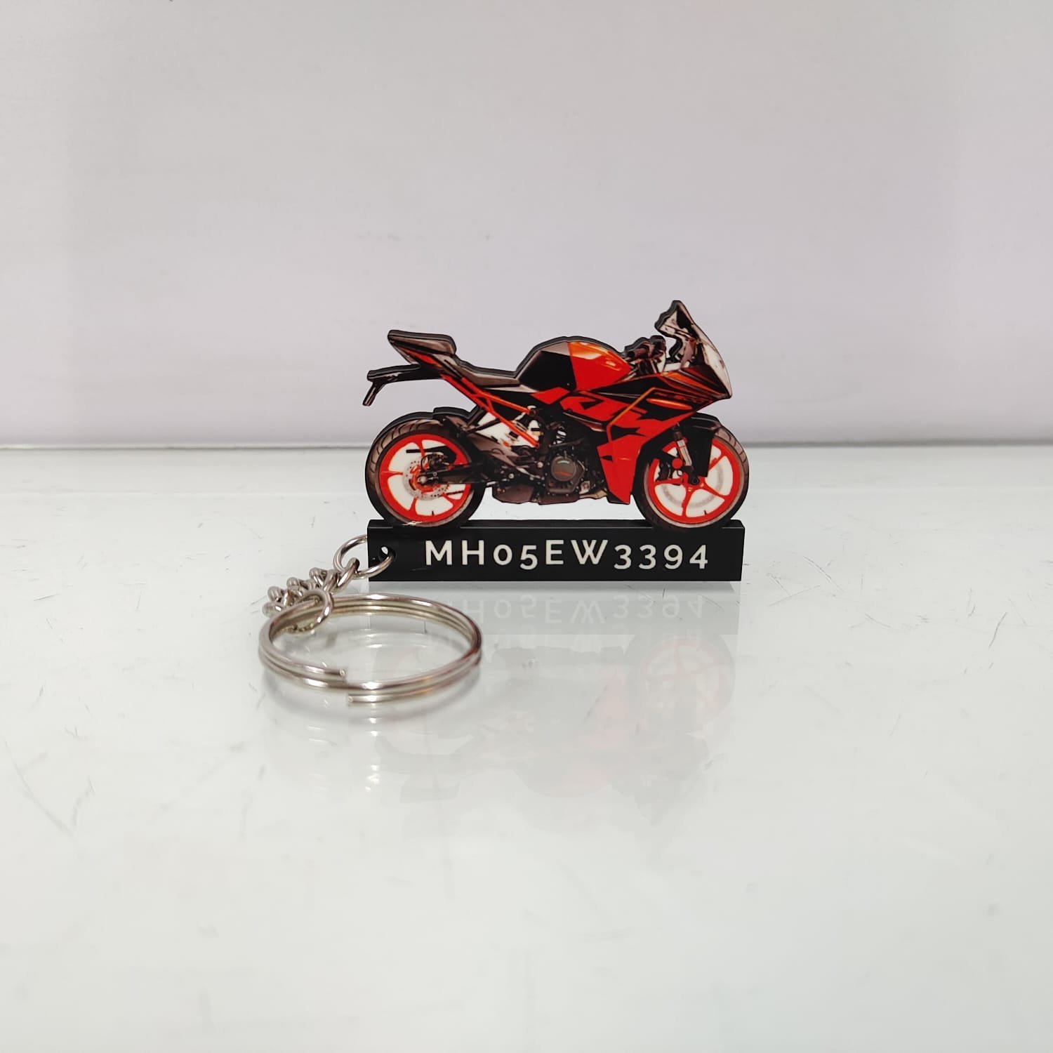 Best Cheap Racing Bike Custom Wooden Keychain