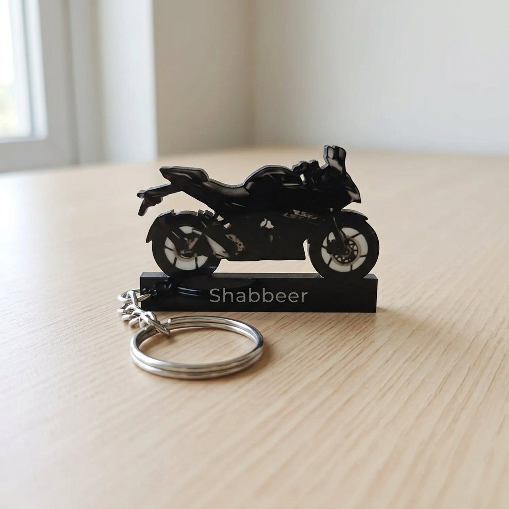 Best 250 CC Black Wooden Keychain