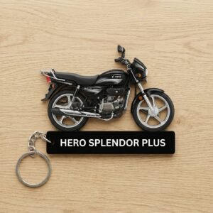 Best Hero Splendor Plus Black with Silver Keychain