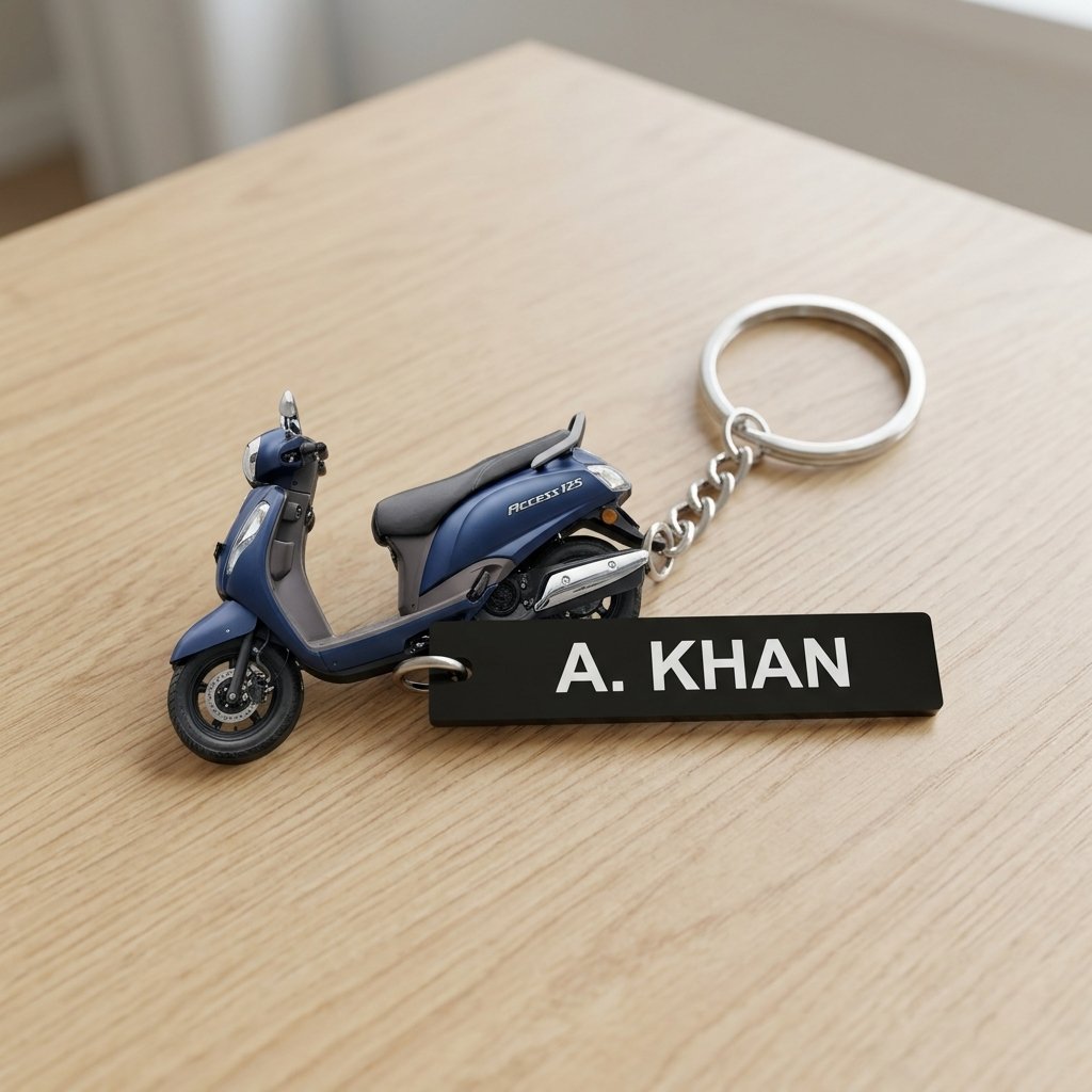 Best Access 125 Matte Blue Keychain - Image 2