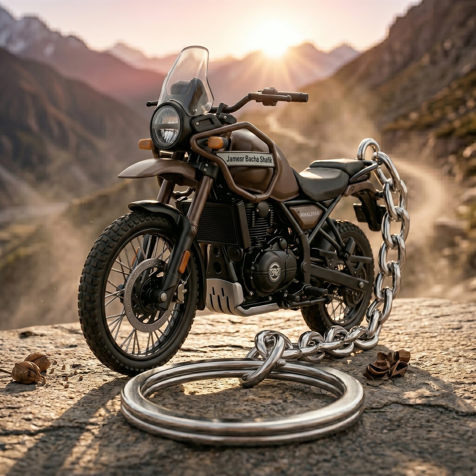 Best Royal Enfield Himalayan 450 Wooden Keychain - Image 2