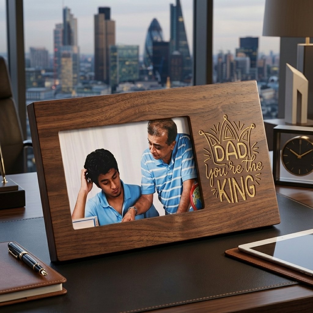 Premium King Dad Wooden Frame – Personalized Memory Gift - Image 4