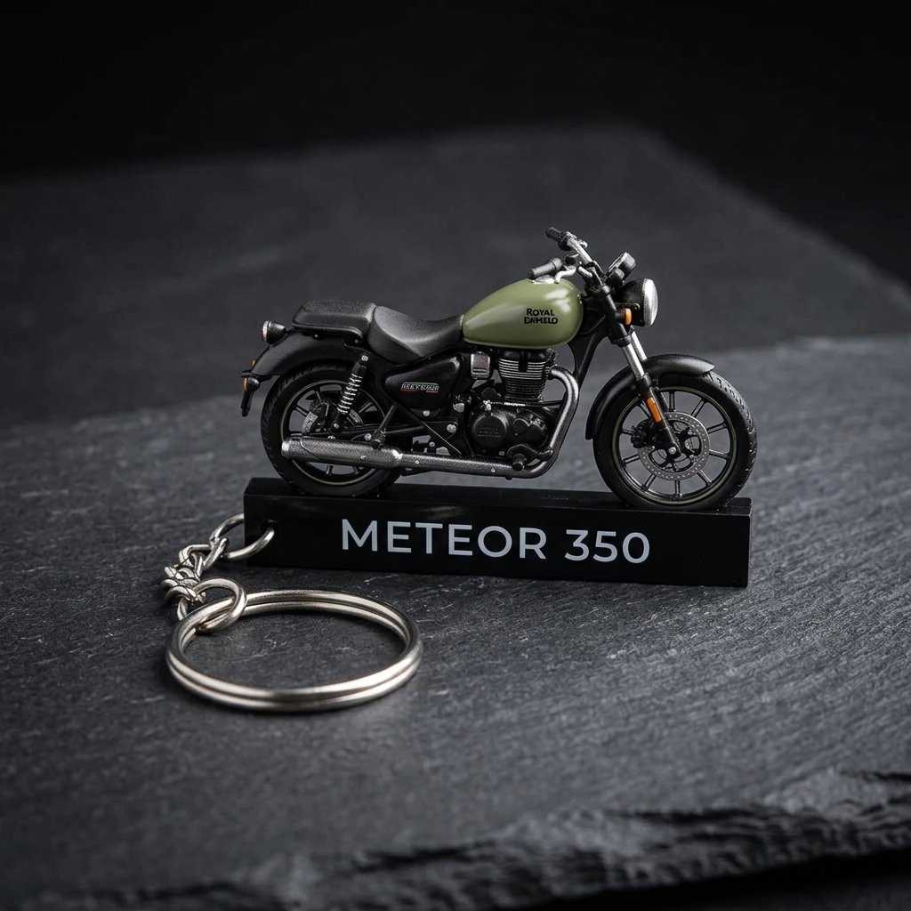 Best RE Meteor 350 Fireball Matt Green Keychain