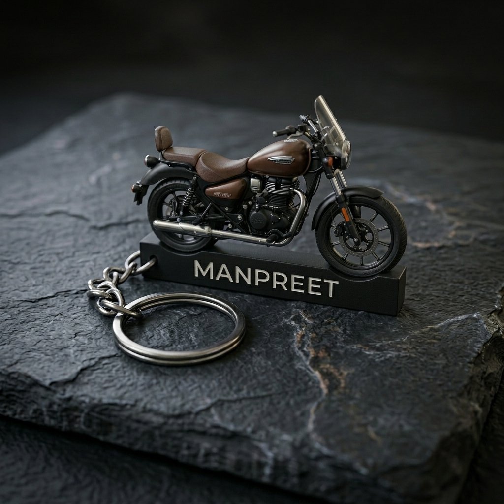 Best Royal Enfield Meteor 350 Wooden Keychain
