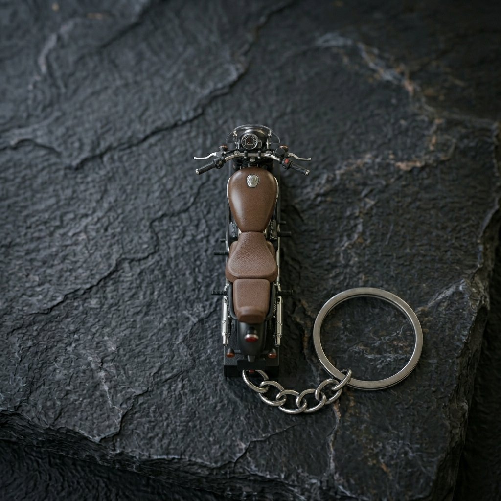 Best Royal Enfield Meteor 350 Wooden Keychain - Image 2