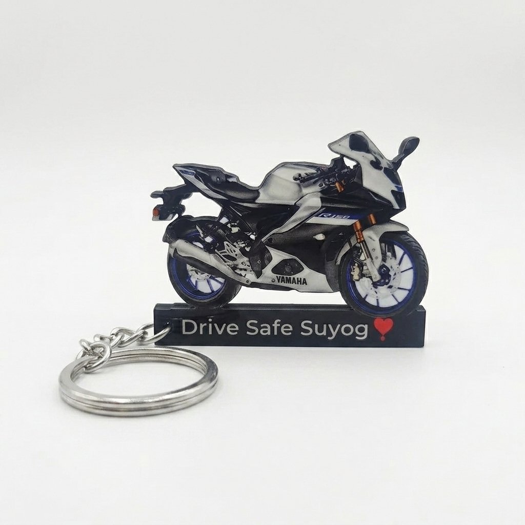 Best Yamaha R15 V4 Metallic Grey Keychain