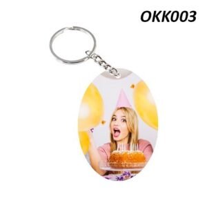 Best Customized Photo print Oval Wooden Keychain