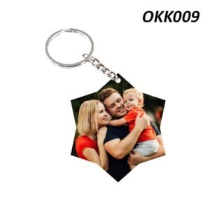 Best Customized Star Photo print Wooden Keychain