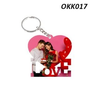 Custom Love Heart Wooden Keychain