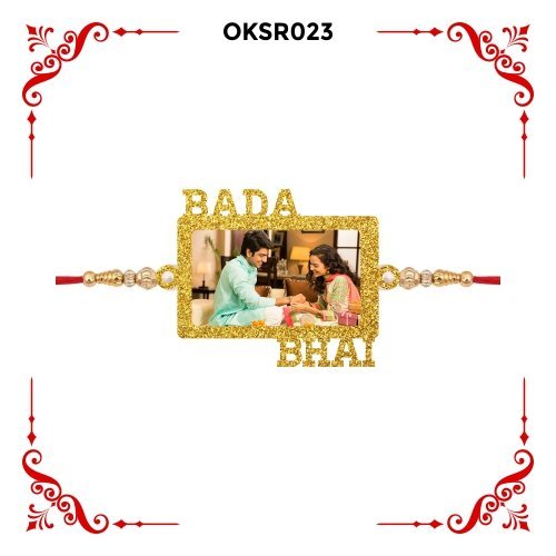 Best Personalized Bada Bhai Photo Rakhi OKSR023