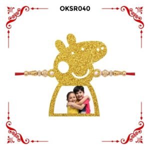 Best Personalized Peppa Pig Photo Rakhi OKSR40