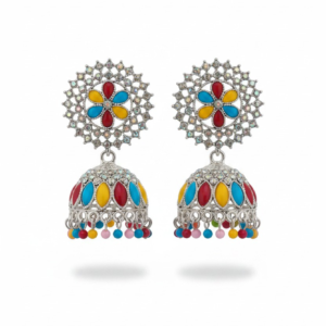 5 silver jhumka for women