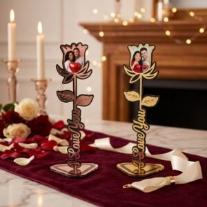 Personalized Photo Rose Stand