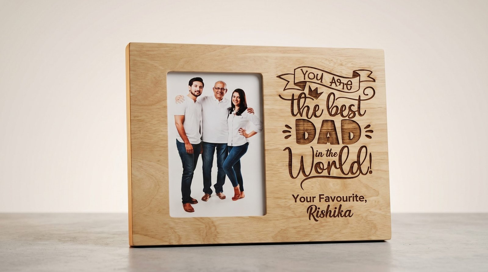 Custom Photo Frame for Dad – Heartfelt Engraved Gift