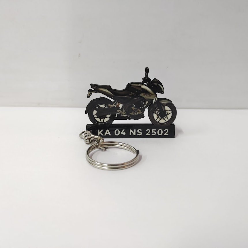 Midnight Rider – Premium Black Motorcycle Keychain