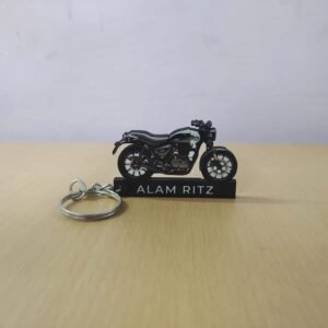Custom Black Bike Keychain