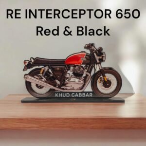 Best RE Interceptor 650 Red And Black 2D Table Top