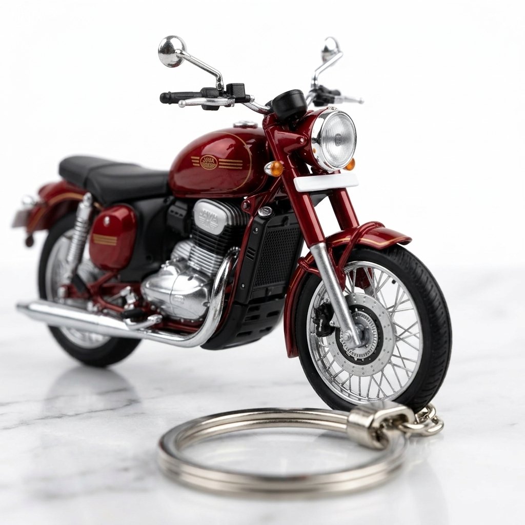 Best Jawa 42 Comet Red Glossy Keychain - Image 2