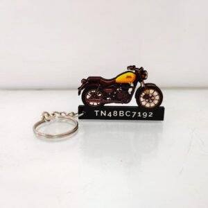 Best Personalized RE Meteor 350 Fireball Yellow Keychain