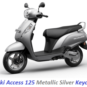 Metallic Silver Access 125 Wooden Keychain