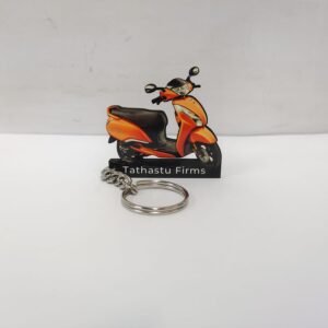 Orange Blaze Jupiter 125 Personalized Keychain
