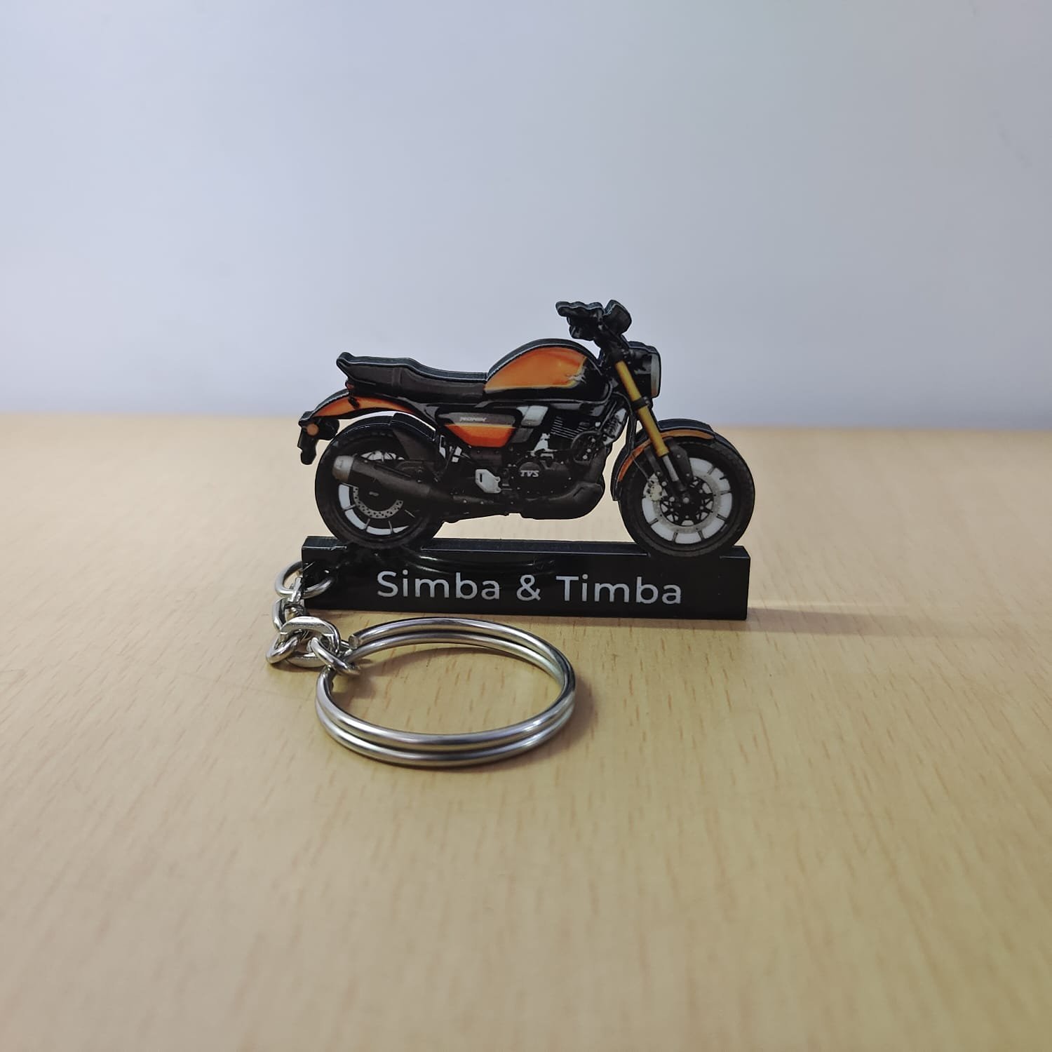 Ronin Blaze Wooden Keychain
