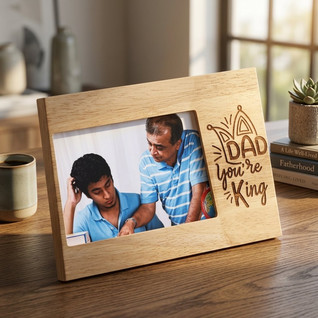 Premium King Dad Wooden Frame – Personalized Memory Gift - Image 3