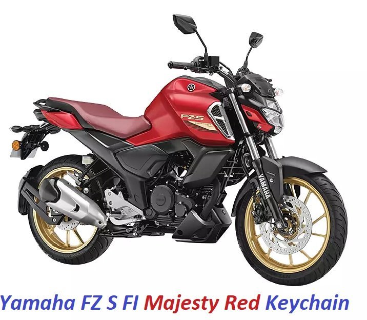 Best Personalized Yamaha FZ S FI V3 Majesty Red Keychain