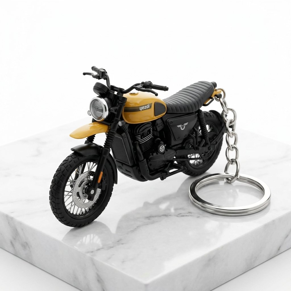 Best Yezdi Scrambler Yelling Yellow Keychain - Image 4